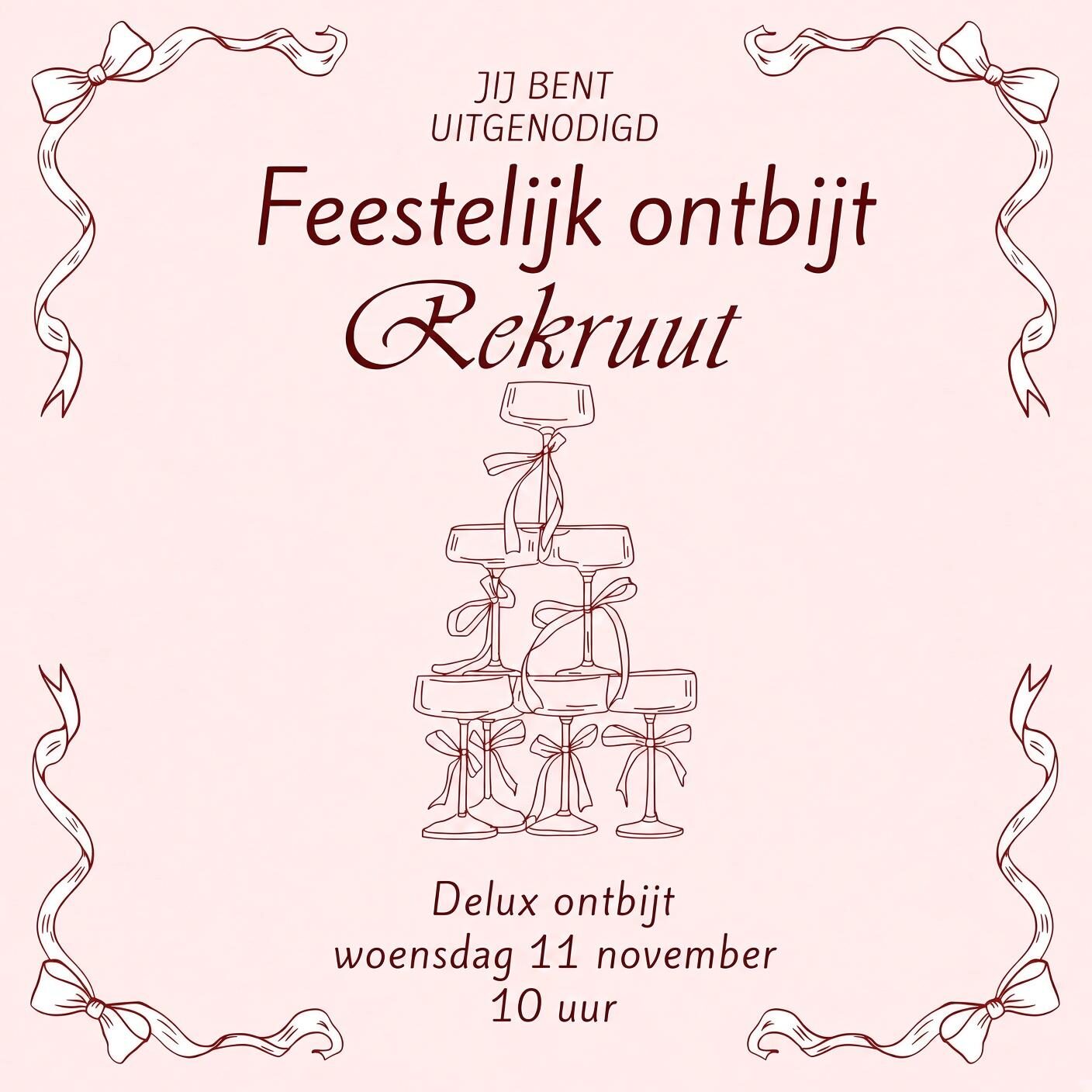 Delux ontbijt 11 november rekruut